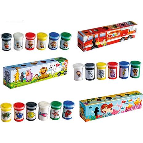 Δακτυλομπογιές TOY COLOR 25ml συσκευασία 6 χρωμάτων σε διάφορα σχέδια